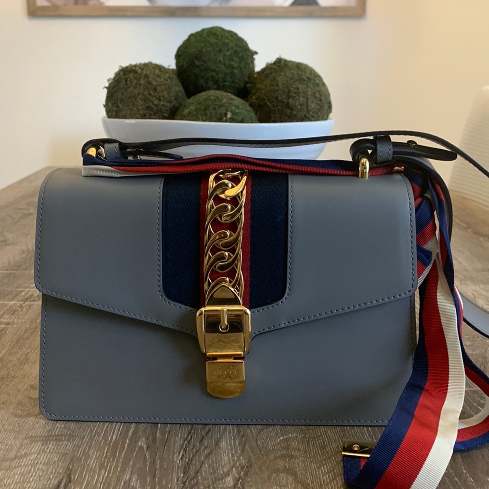Gucci gray sylvie bag medium . New